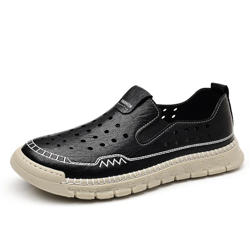 Men's Loafers High-quality Handmade Soles Breathable Lightweight Park Walking Shoes Commuting Men's Driving Leather Shoes