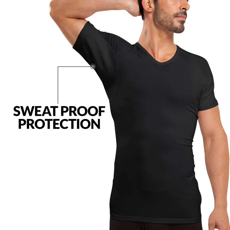 Dry Soft White Modal High Quality Luxury Bamboo Fabric Men  Resistant Under T Shirt Sweat Proof Undershirt