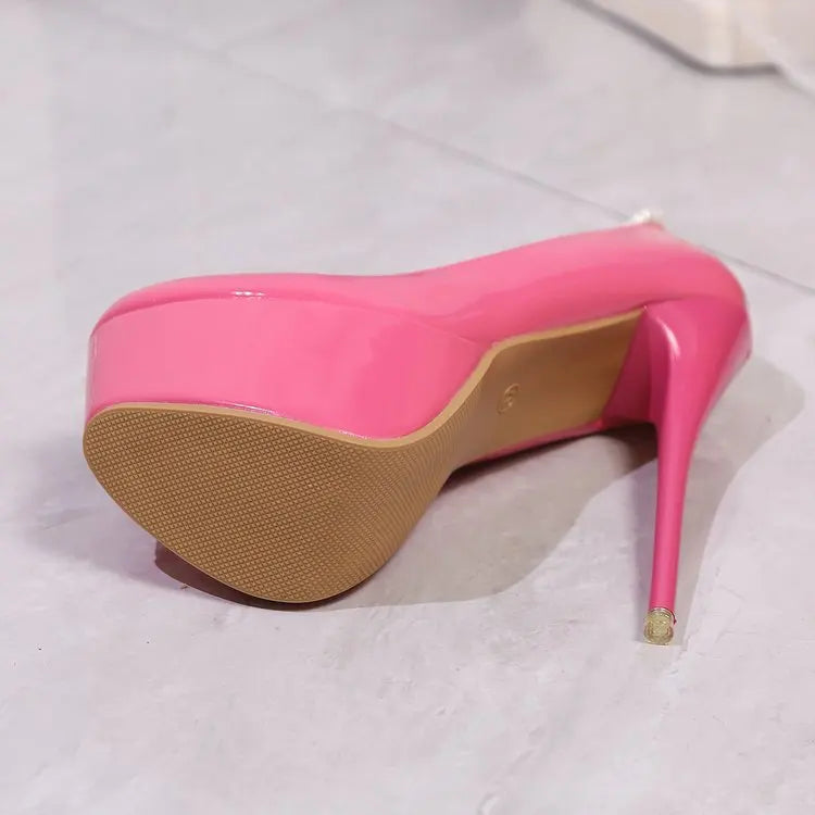 New Sexy Leather Platform Sandals High Heels Women's Summer Wedding Shoes plus Size 45 Party Dress Pumps Brand
