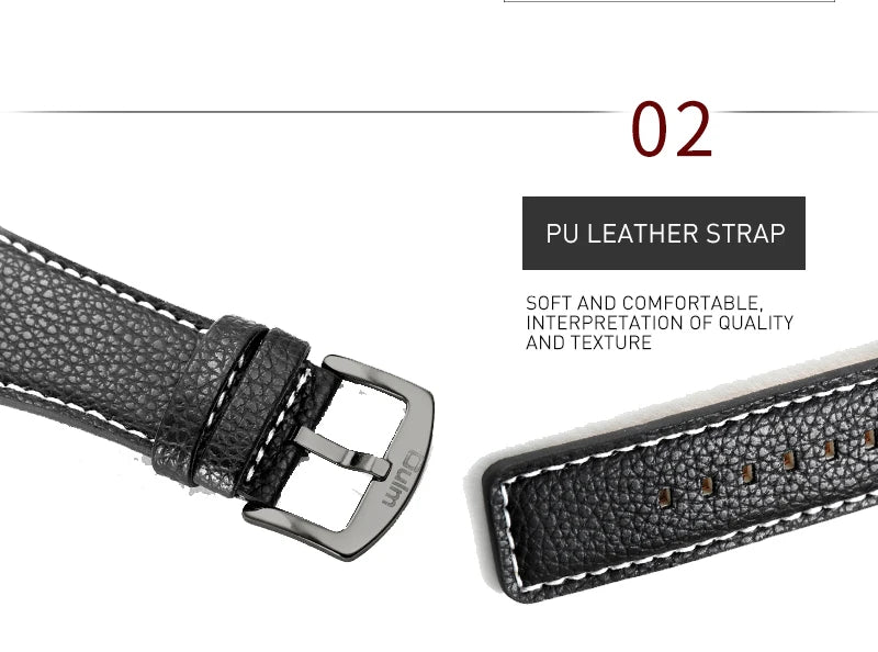 Oulm Top Men's Watches Mens Quartz Casual Leather Strap Wristwatch Sports Man Multi-Time Zone Military Male Watch Clock Relogios