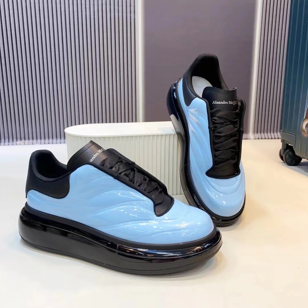 Handcrafted Leather Casual Sneakers Man Platform Trainers Unisex Originality Flat Loafers Men's Footwear