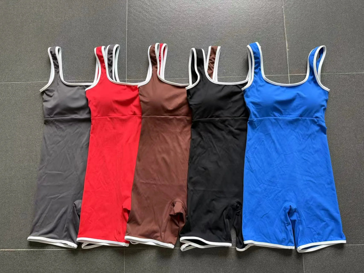 Jumpsuits Women Tracksuit One-Piece Suit Color Blocked Rompers Yoga Set Gym Push Up Workout Clothes Fitness Bodysuit Sportswear