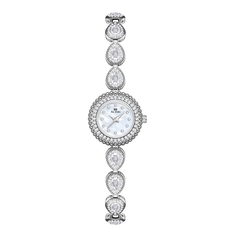 Gold Women Bracelet Dress Watches For Ladies Wrist Quartz Watches 2025 Top Brand Luxury Golden Rhinestone Gift Girlfriend Clock
