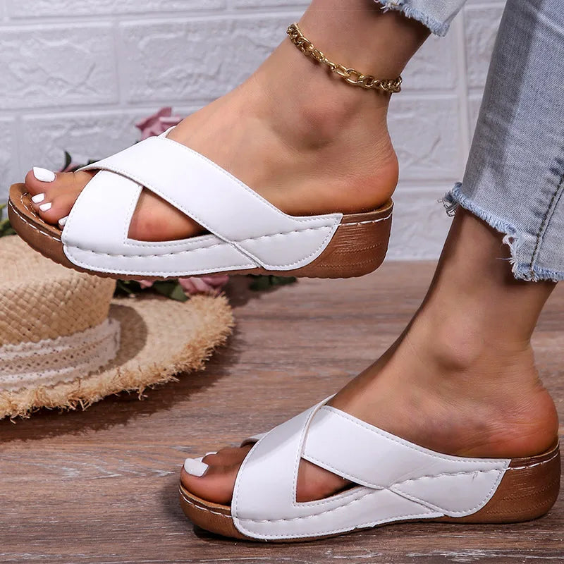 Women's Sandals 2026 Summer Shoes Women Heels Sandals Casual Indoor Outdoor Women Slippers Summer Sandals Heeled Sandalias Mujer