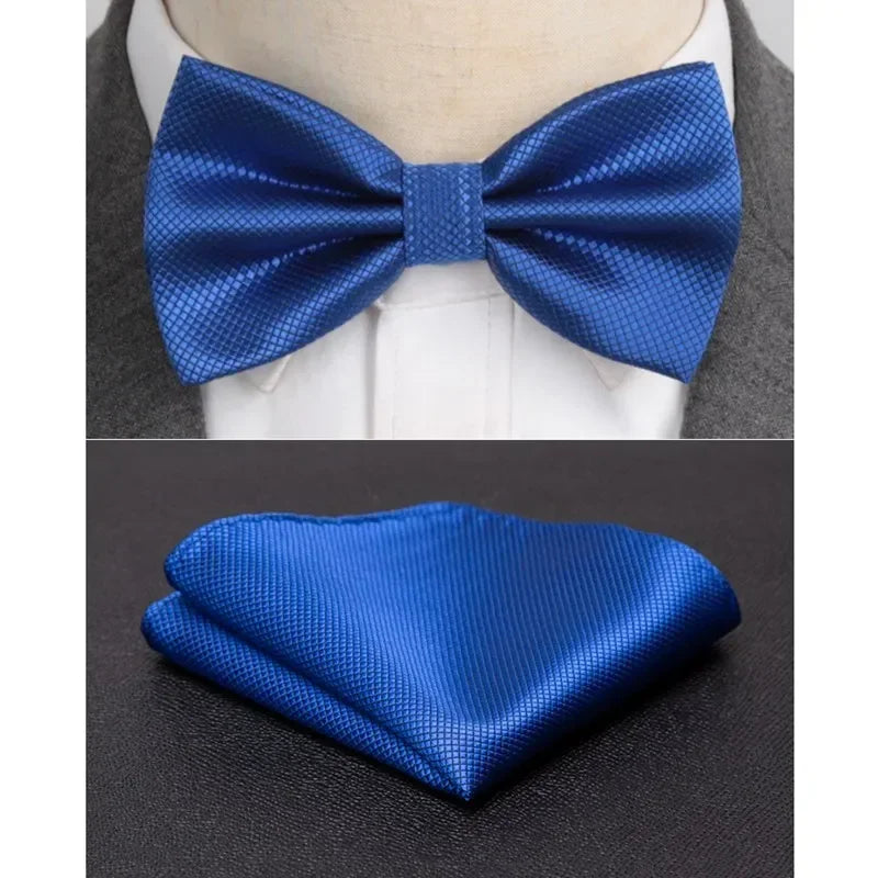Men Bowtie Cravat Set Solid Fashion Butterfly Party Wedding Bow Ties Girls Formal Dress Tie Mens Bowknot Fashion Accessories BAZAARHUBO