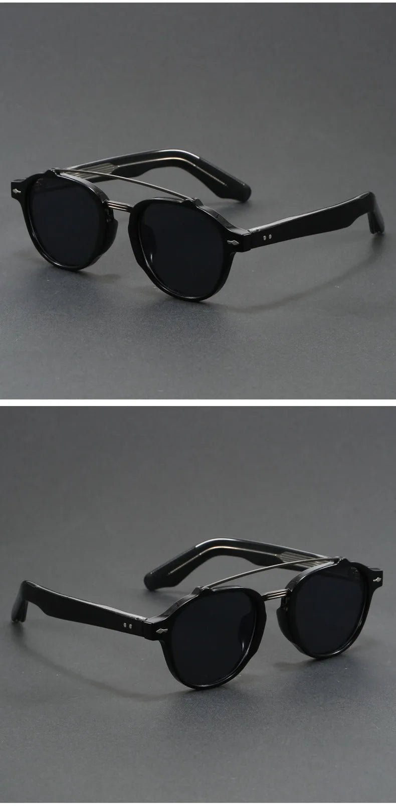 High-end Quality Sunglasses Men Women Korean Style Retro Sun Glasses for Women Thick TR90 Frame Luxury Brand Design Fake Glasses BAZAARHUBO