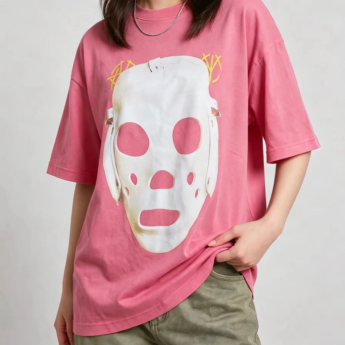 BTS Jungkook Same Style Mask Graphic Unisex 100%Cotton Shirt 2026 Kpop Arirang Album Summer New Men's Women's Streetwear Tshirt