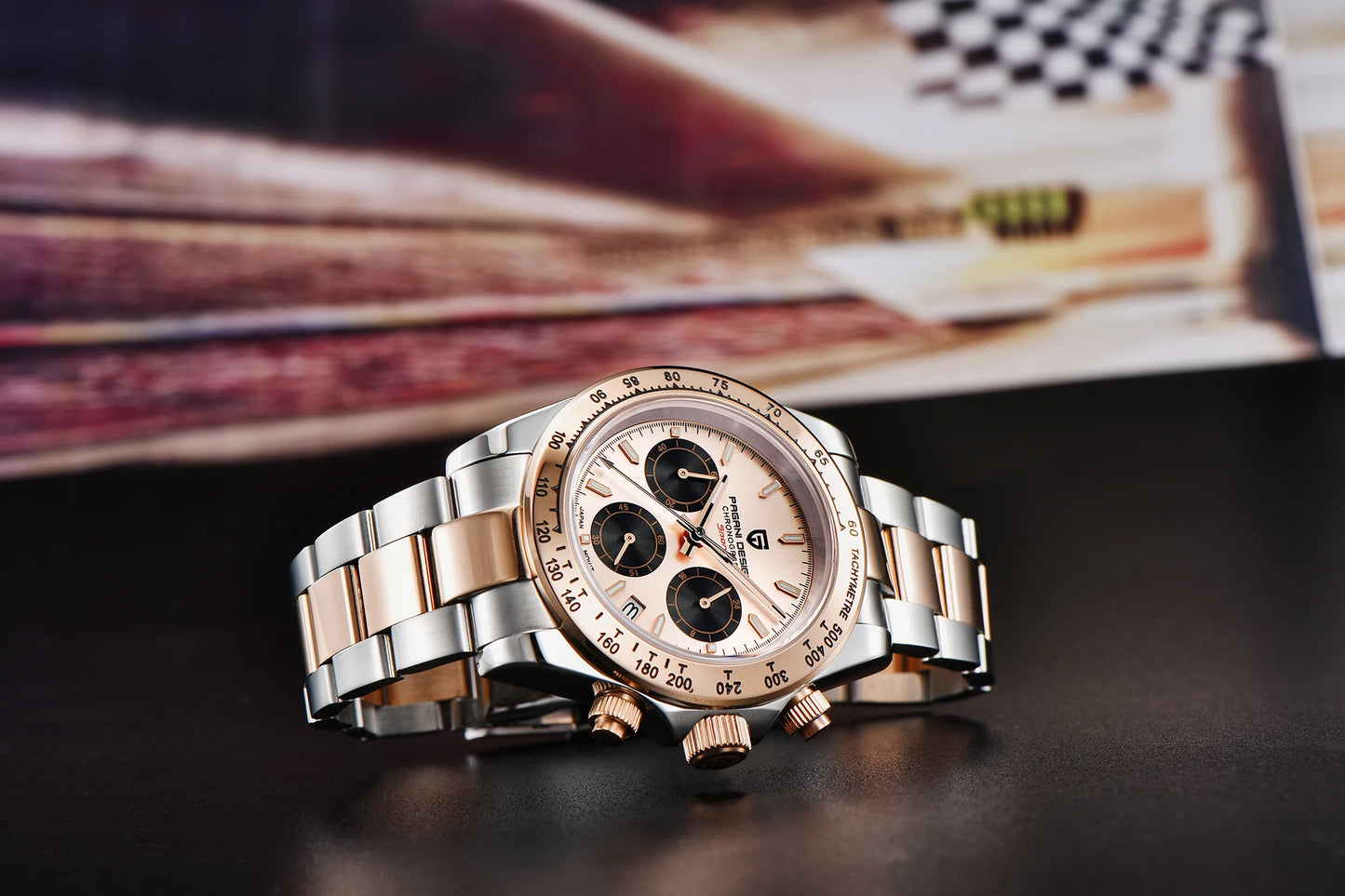 2026 New PAGANI DESIGN Rose Gold Chronograph Men's Watches Luxury Quartz Watch For Men Automatic Date Stainless steel Wristwatch