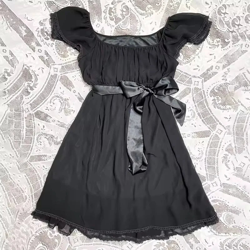 NEW Rock Goth Hip Hop Y2K Dress Frock Streetwear High Street Fashion Sexy Jersey Dress Classic Minimalist Yarn Skirt Casual