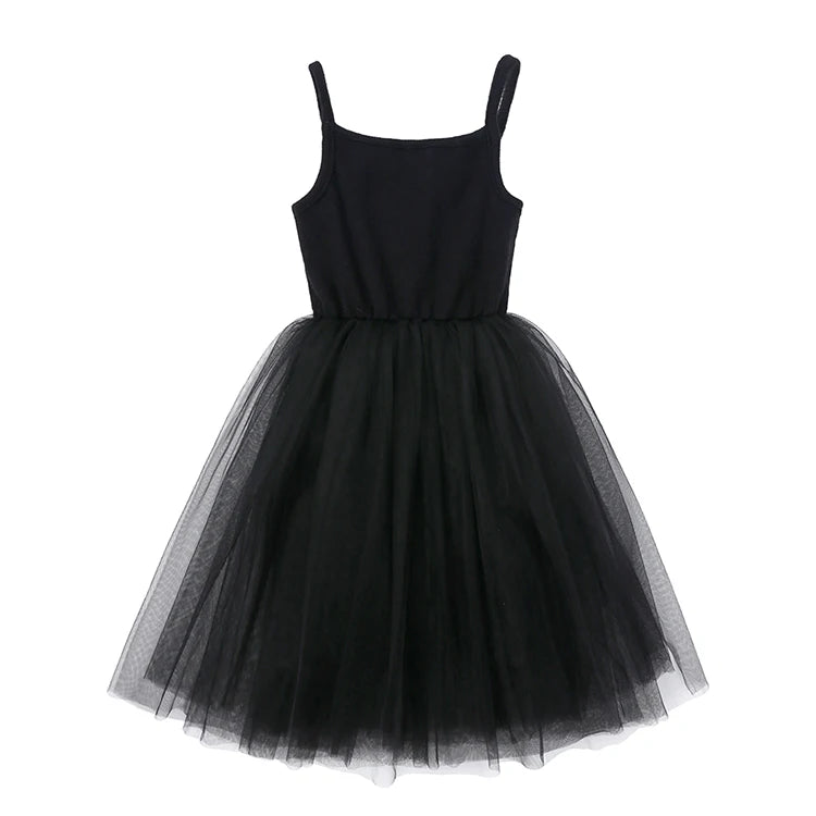 Fashion Cute Girls Casual Dresses Solid Color Sleeveless Suspenders Girls Dress Summer Kids Dresses for Girls 1-8 Years