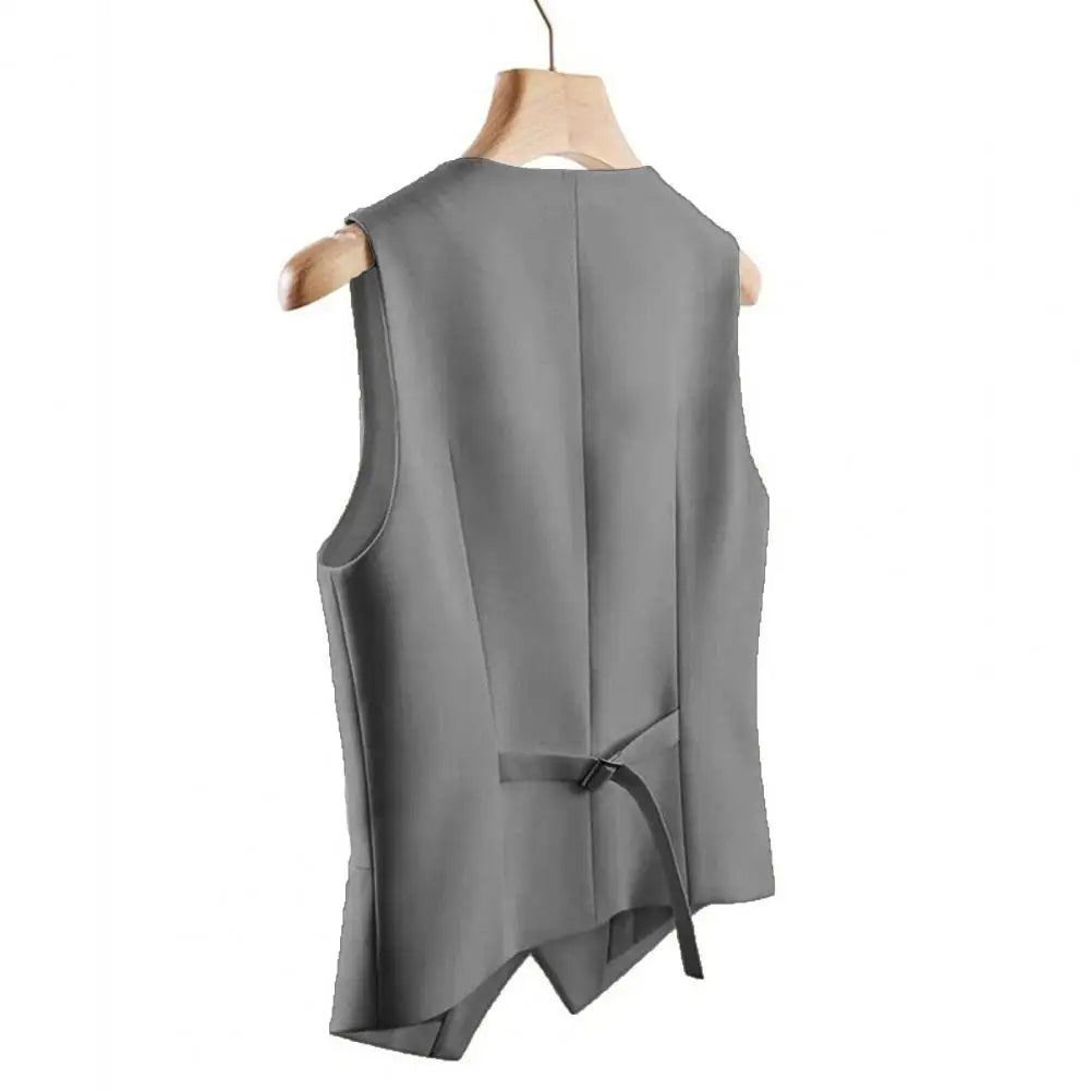 Women Fashion Vest Solid Single Breasted Waistcoats Vest Vintage Jackets Female Chic Lady Tank Tops Sleeveless Vests For Women