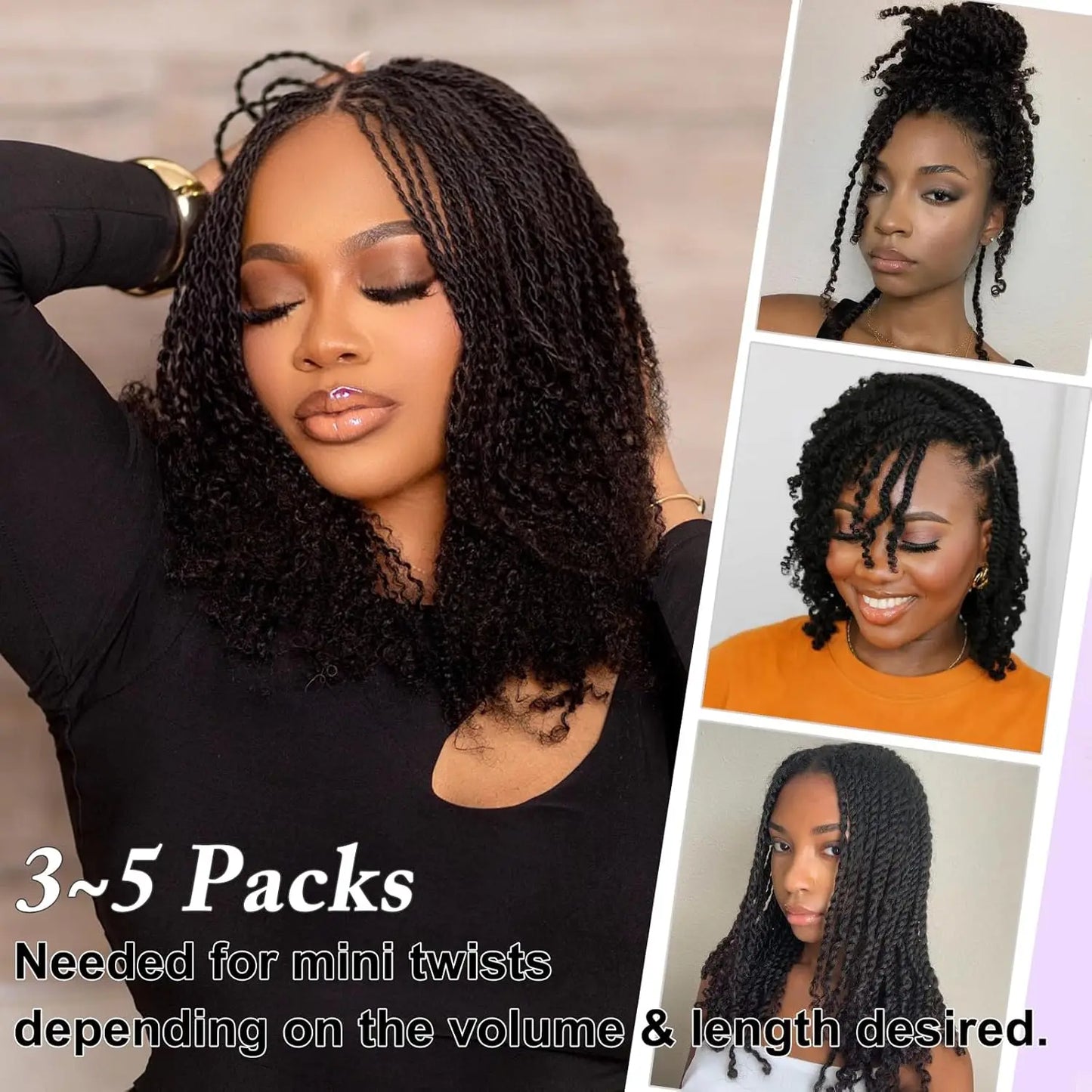 Afro Kinky Curly Bulk 4C Human Hair 10-18 Inch 30g 50g/pack Soft for Mini Twist Braids Dreadlocks Extensions Locs Repair