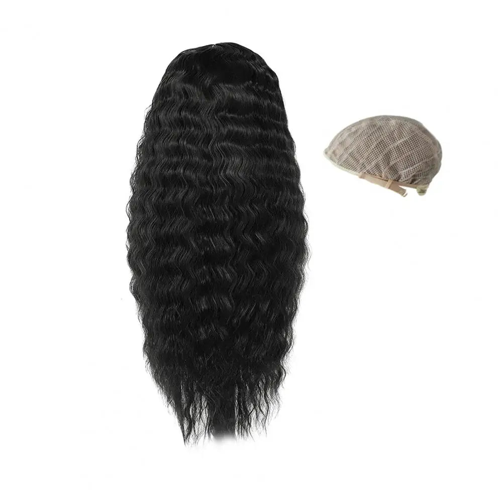2024 Water Wave Long Curly Wig Jungle Wave Middle Split Glossy Hair Hair Extensions Human Wig African Brazilian Black Women Wig