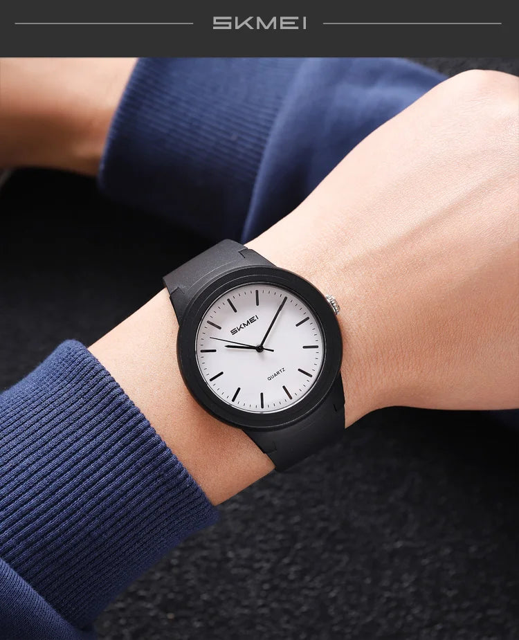 SKMEI 2469 Men Fashion Simple Waterproof Watches Ultralight Sports Quartz Mens Wristwatches Shockproof Clock 2108 Reloj Hombre