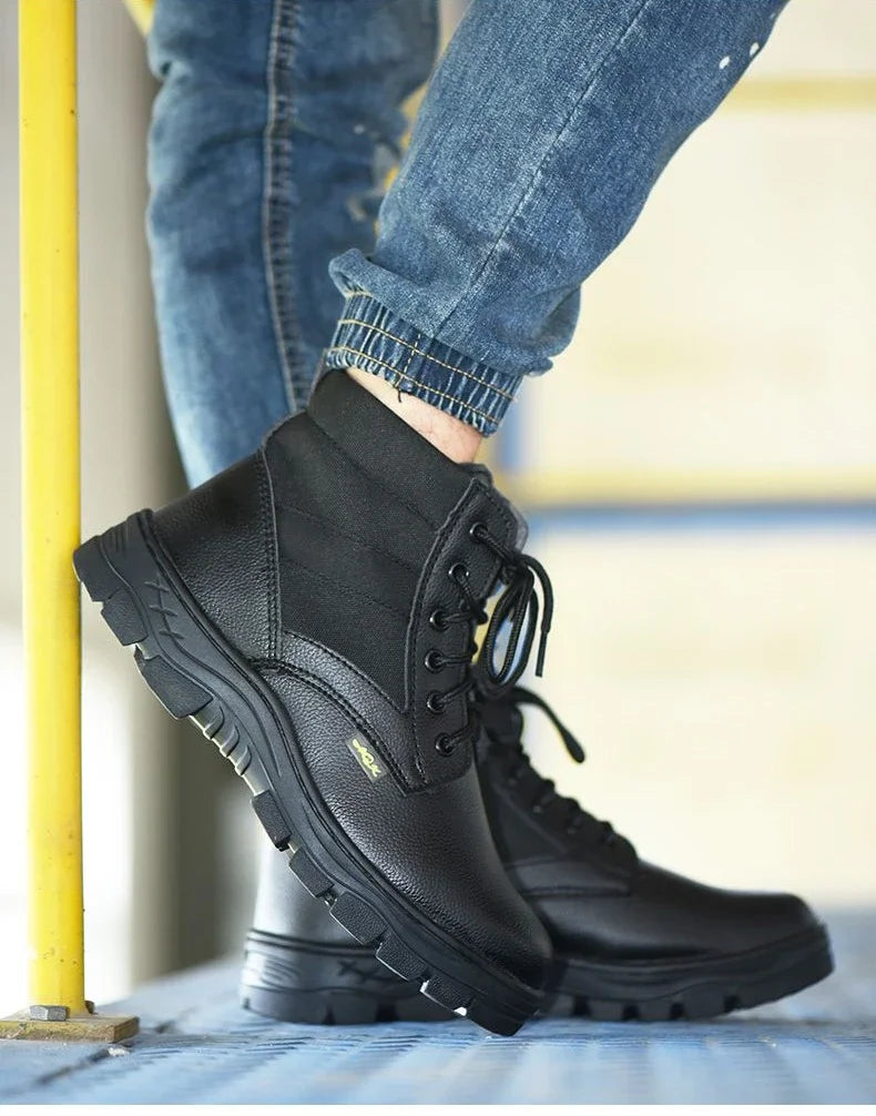 Man Shoes Leather Booties Waterproof Boots for Men Lace Up Ankle Short Barrel Retro Trendy 2025 Sale Offer New Fashion Low Price
