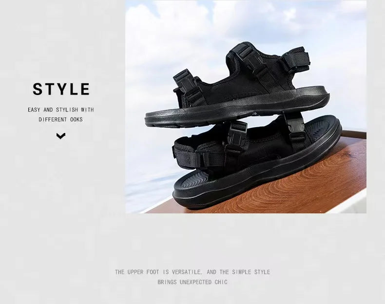 A Pair of New Men's Sandals, Summer Style, Far-Moving, Fashionable, Wear-Resistant, Sand-Resistant, Casual and Versatile Beach Shoes