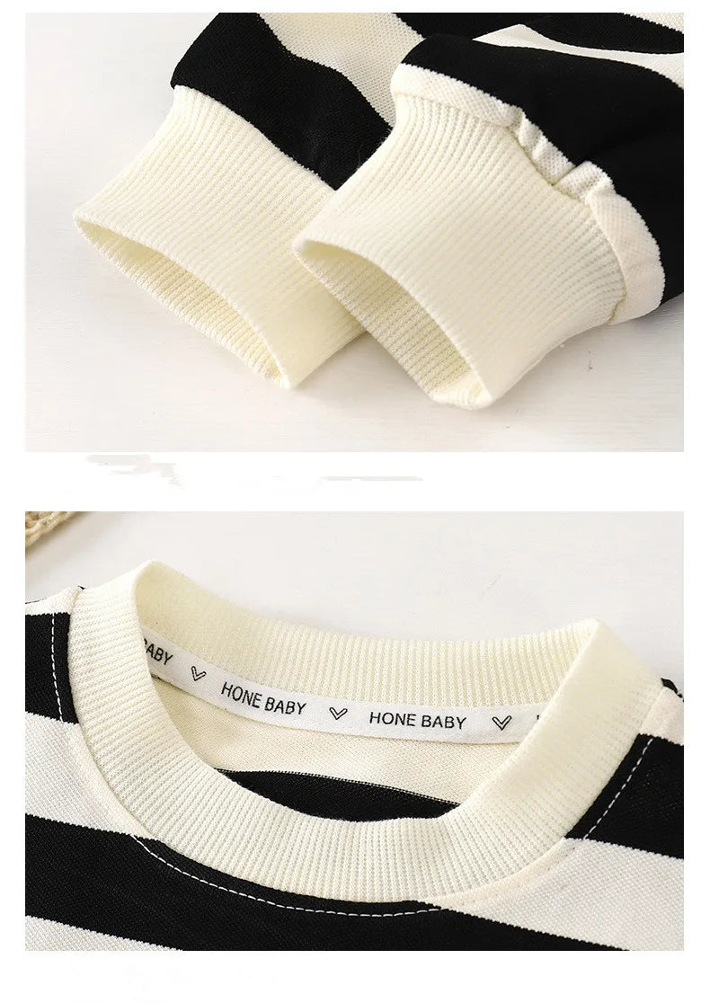T-shirt Elastic Sweater Long Sleeve Pullover Tops Baby Children Clothing Children's Sweatshirt Kids Clothes Boys Girls BAZAARHUBO
