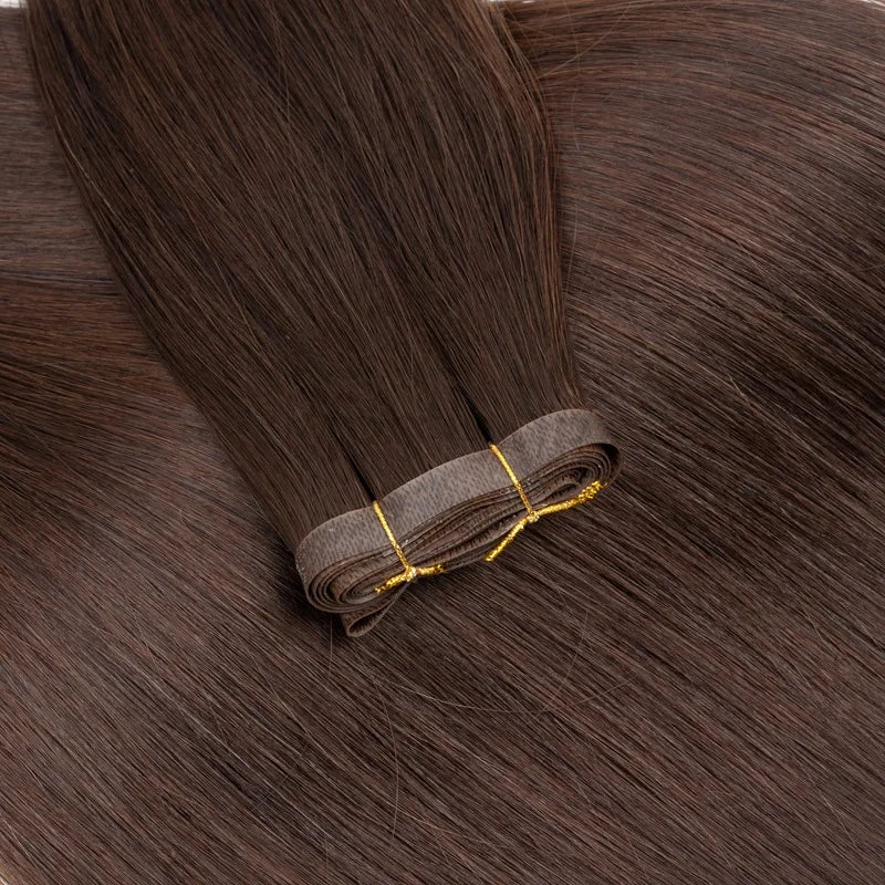 Long Flat Weft Invisible Tape Bundles Human Hair PU Skin Weft Hair Extension Injected Seamless & Glueless Tape On Hair Weft
