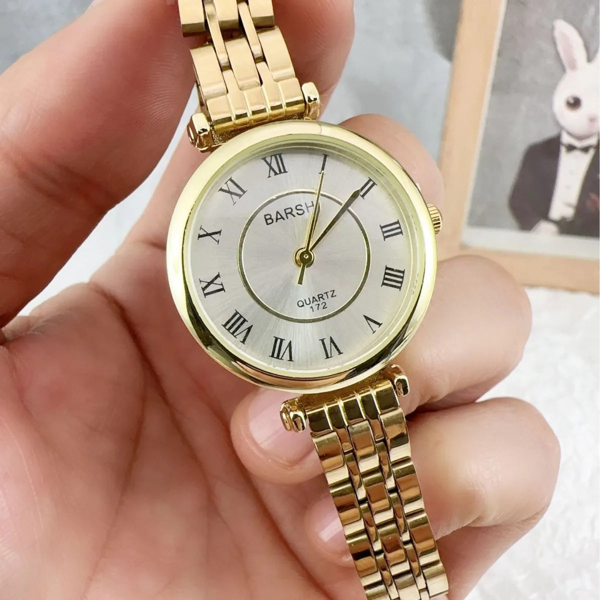 UTHAI New Women's Watch Steel Strap Exquisite Ladies' Watches Simple Thin Compact Fashion Wrist Watch Clock