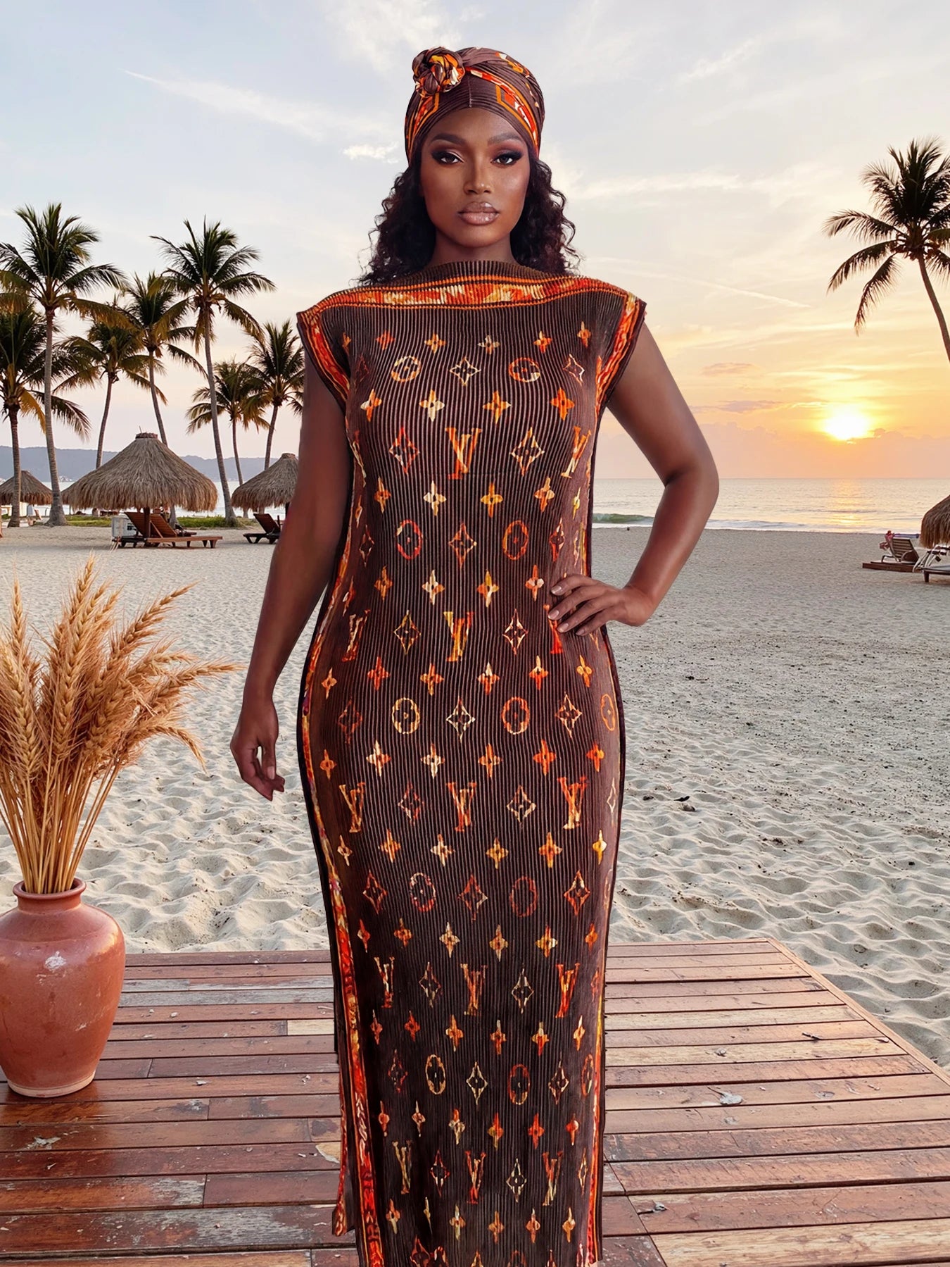 African Dresses For Women Full Printed Muslim Hijab Kaftan Middle East Traditional Ramadan Summer Abaya Clothing Shawl Scraf