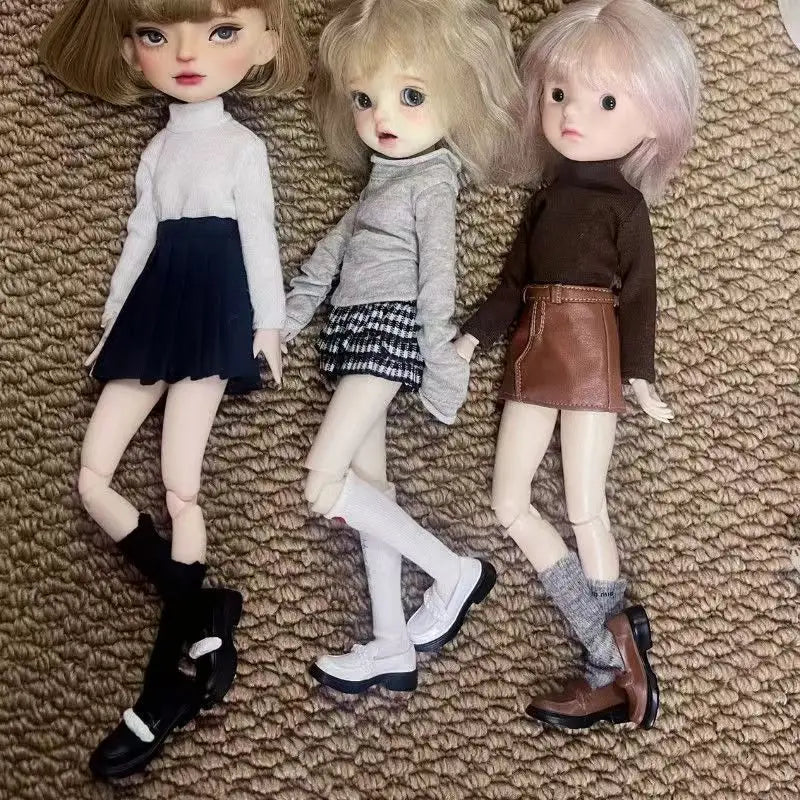 3.6*1.1cm Ob22/Ob24 Doll' Sleather Shoes for 1/6 Blythe Licca Dress Up Accessories Leather Shoes