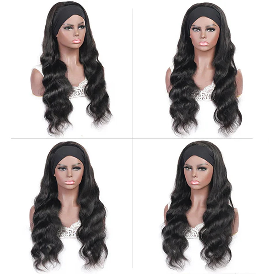 Body wave Headband Wig Human Hair Wigs For Women Brazilian Body Wave Glueless Wigs Virgin Human Hair Wig Machine Made Wig 250%