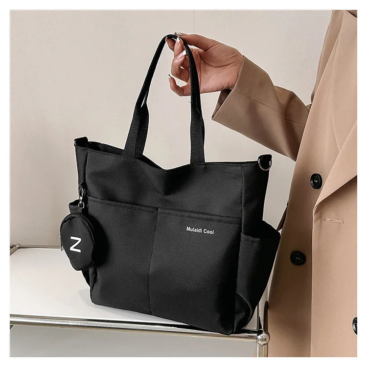 Korean version large capacity crossbody bag, versatile for male and female college students, travel shoulder bag, commuting bag