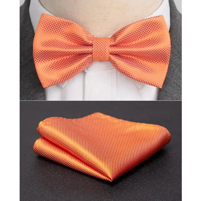 Men Bowtie Cravat Set Solid Fashion Butterfly Party Wedding Bow Ties Girls Formal Dress Tie Mens Bowknot Fashion Accessories BAZAARHUBO