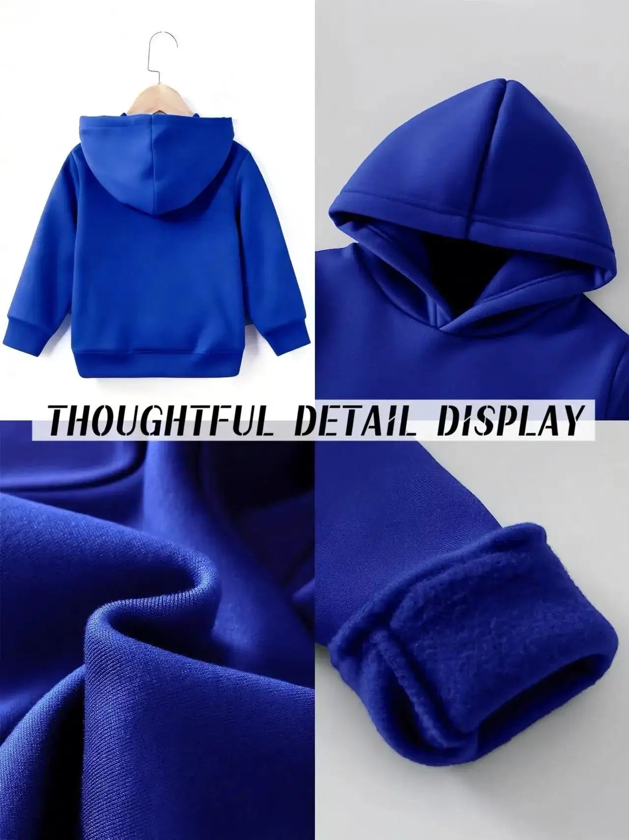 2026Kids'Wojan team character pattern children's hooded sweatshirt, suitable for daily wear in autumn and winter BAZAARHUBO