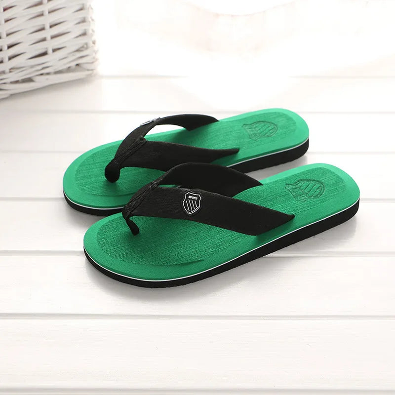 Casual Slippers For Men Flip Flops Beach Sandals Summer Non-Slip Flat Slides Men Slippers Indoor House Shoes Male Slipper Man