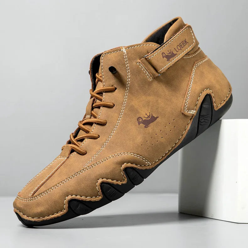 LDECK Leather Casual Shoes Sneakers for Men Fashion Outdoor Walking Loafers Shoes Comfortable Footwear Luxury Man Boots 2025 New