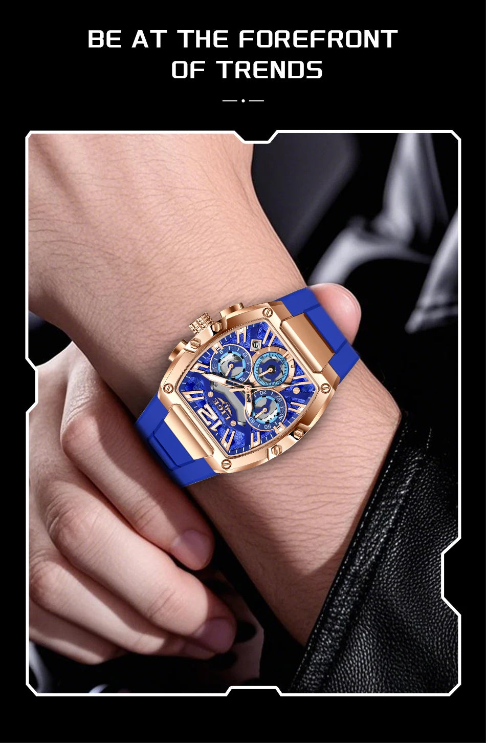 LIGE Fashion Simple Man Watch Casual Sports Military Waterproof Silicone Strap Luminous Quartz Watches for Men Chronograph Gifts