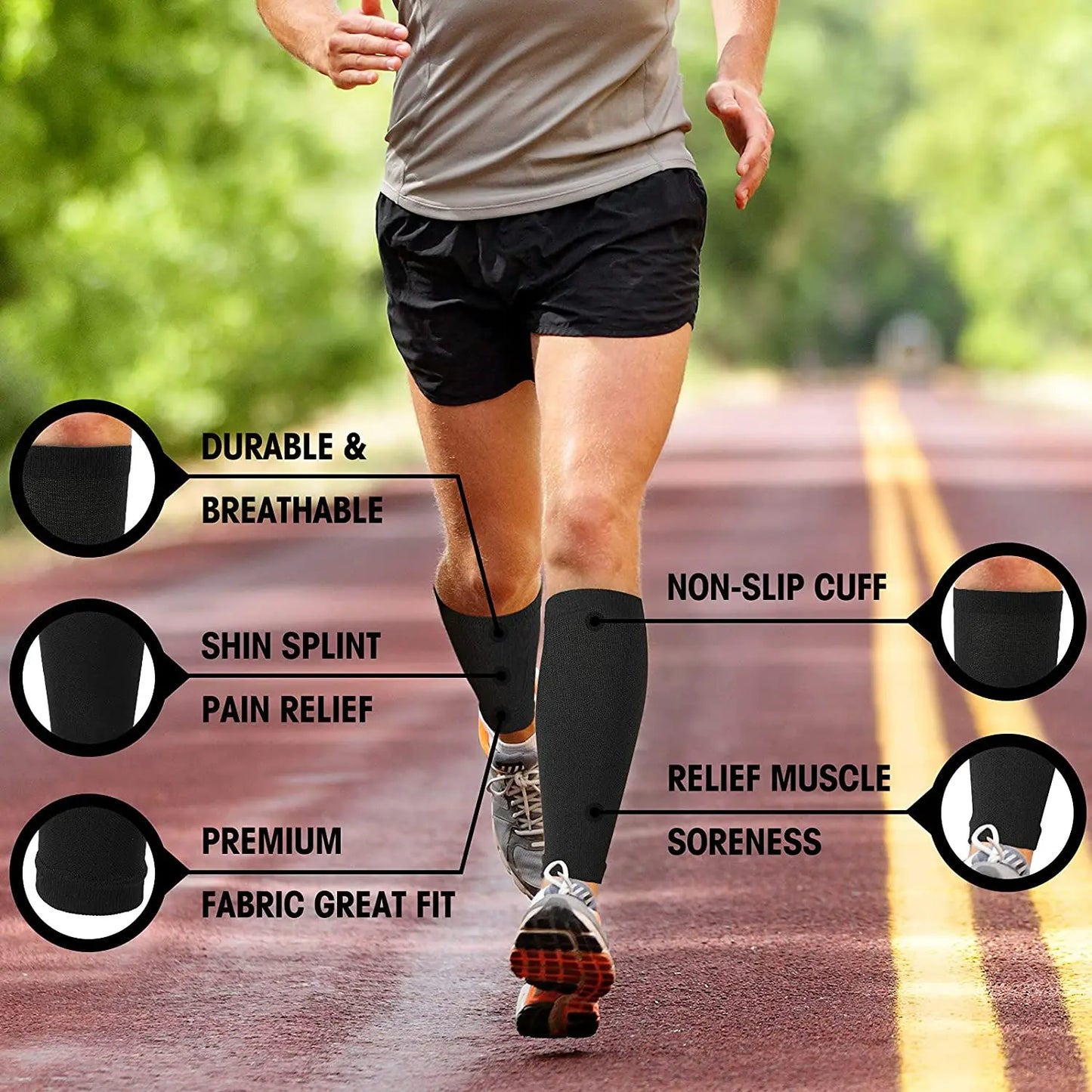 4 Pairs Compression Socks 20-30mmhg High Stockings Men Women Sports Socks For Marathon Cycling Varicose Veins Pregnancy Nursing