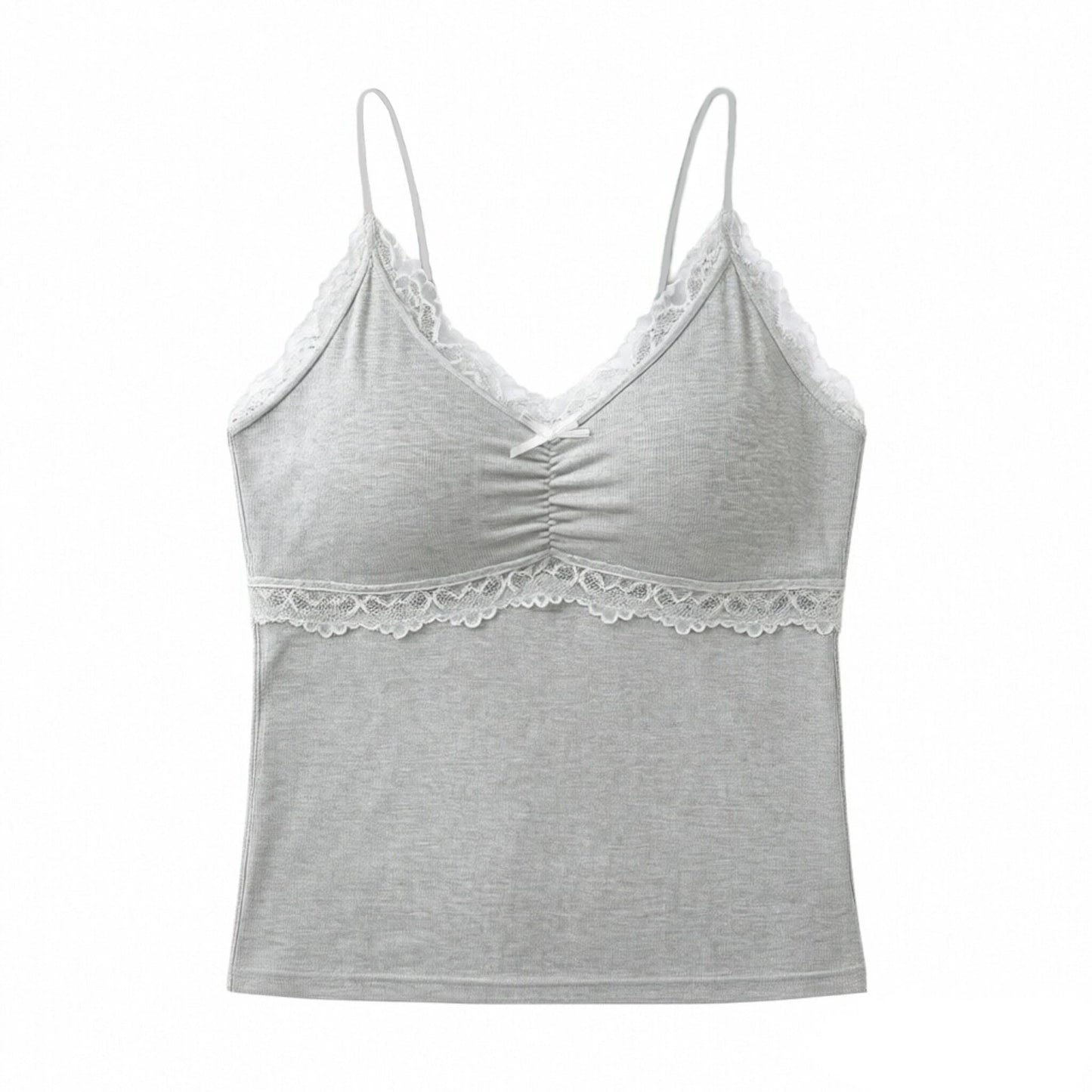 European and American Spice Girls Style Sexy V-Neck Suspender Vest Summer New Product Lace Splicing Solid Color Inner Top Women