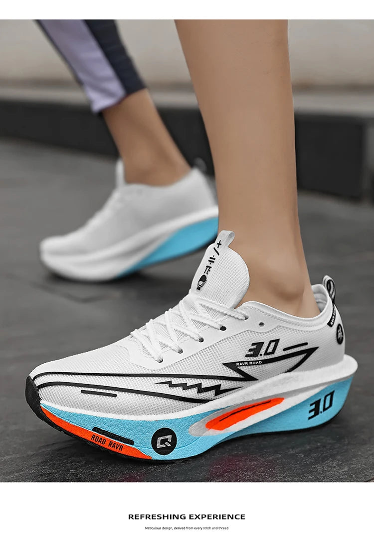 New Running Shoes Men Speciality Marathon Men's Sports Lightweight Carbon Board Women's Comfortable Athletic Nonskid Sneakers