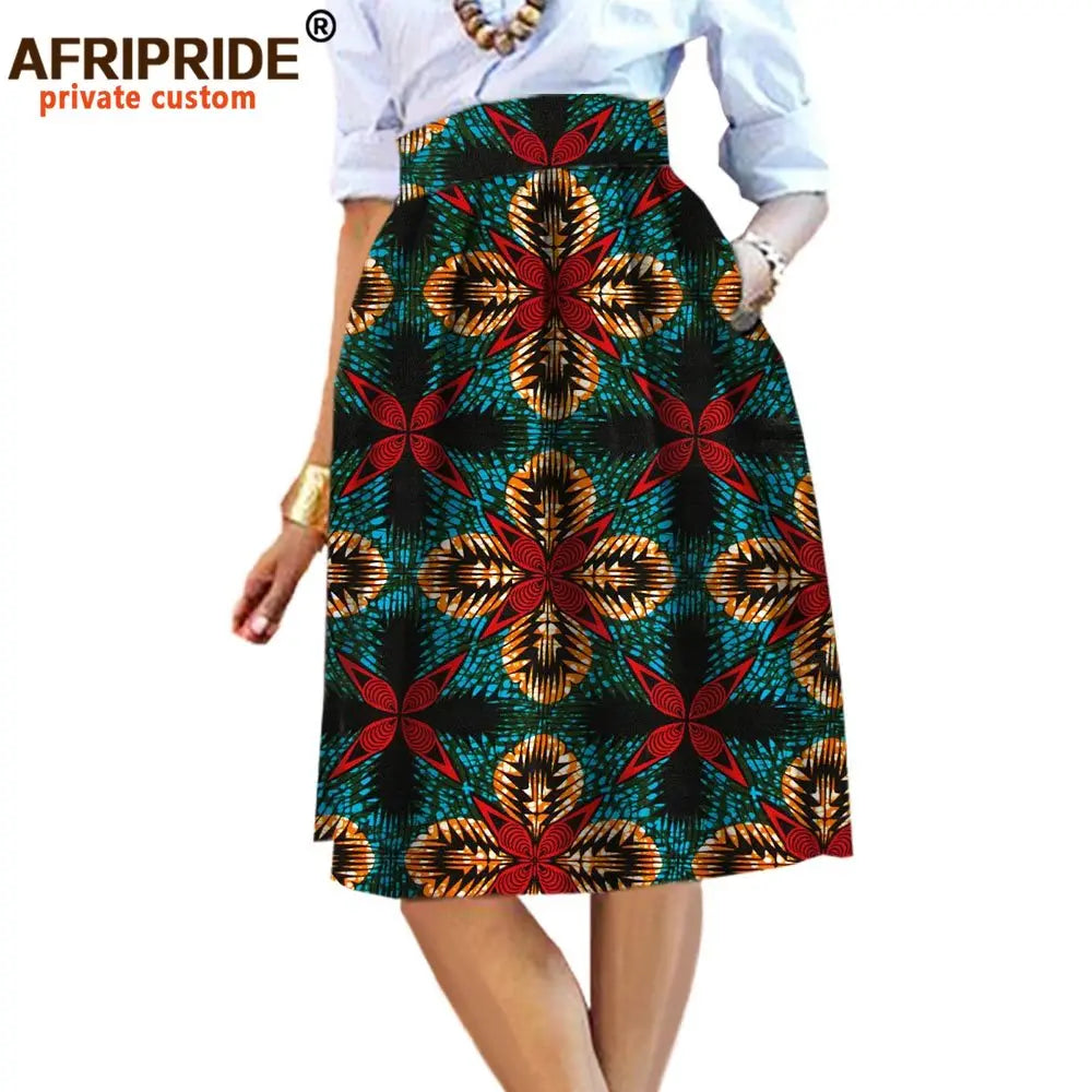 2026 Summer Original African Style Garment Midi Skirt for Women Private Custom High Quality Batik Cotton Femmal Clothing A722704