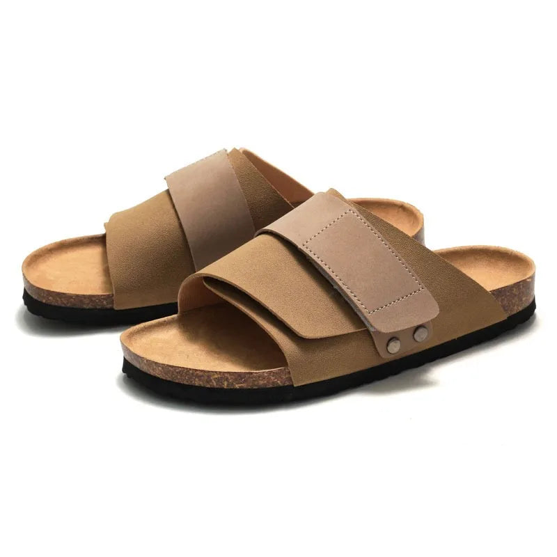 Wmen's Cork slippers casual breathable comfort sandals summer flip flops beach Muller outdoor fashion men‘s shoes