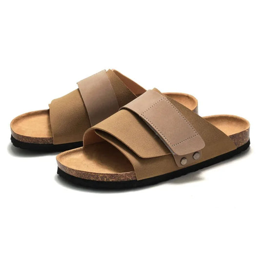 Wmen's Cork slippers casual breathable comfort sandals summer flip flops beach Muller outdoor fashion men‘s shoes