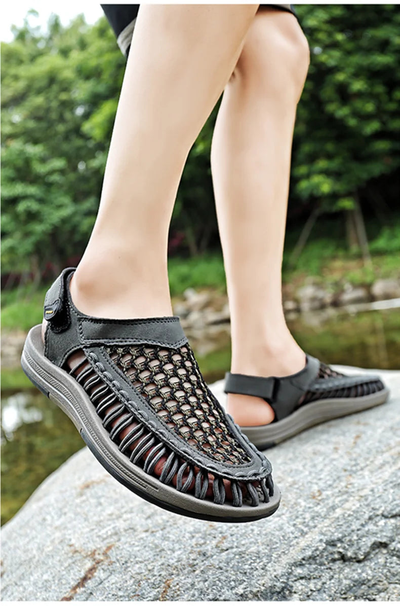 Summer Hand-woven Men's Sandals Fashion Men Casual Shoes Brand Designer Sneakers High Quality Outdoor Beach Sandals Men Shoes