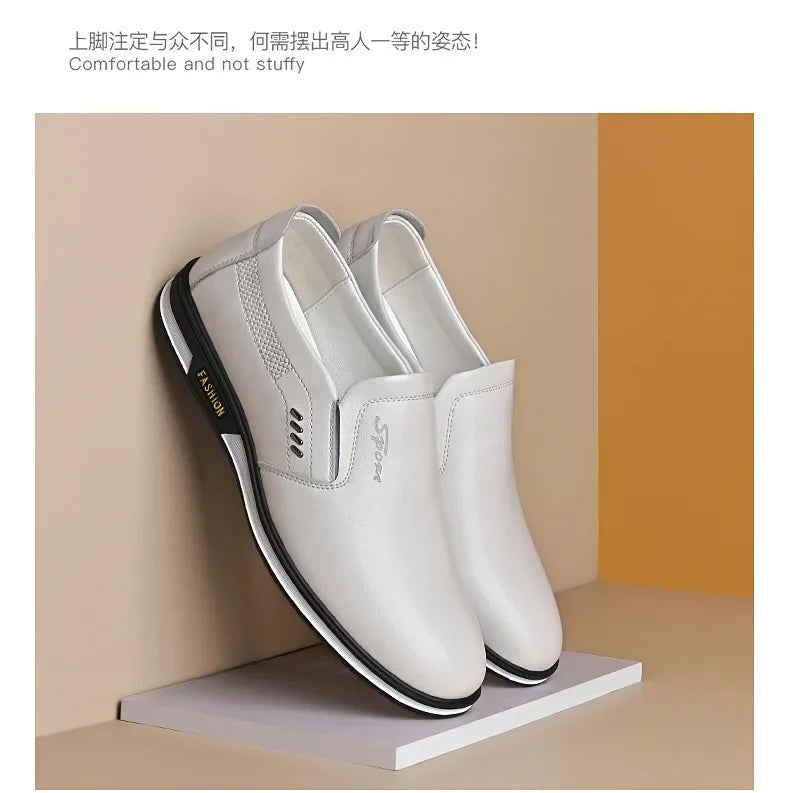 Leather Shoes Men Loafers Shoes 2026 Spring Summer Men Breathable Outdoor Casual Footwear Business Formal Single Shoes Sneakers