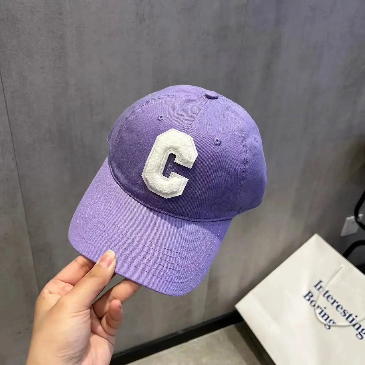 Fluorescent Yellow Duck Tongue Hat C-Letter Fashion Hip Hop Hat Casual Hat Korean Street Minimalist Sunshade Baseball Hat BAZAARHUBO