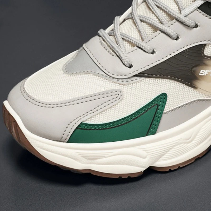 Fashion Men's Shoes Non Slip Platform Shoes Lace Up Mesh Outdoor Man Running Shoes High Quality Breathable Men Sneakers New 2025