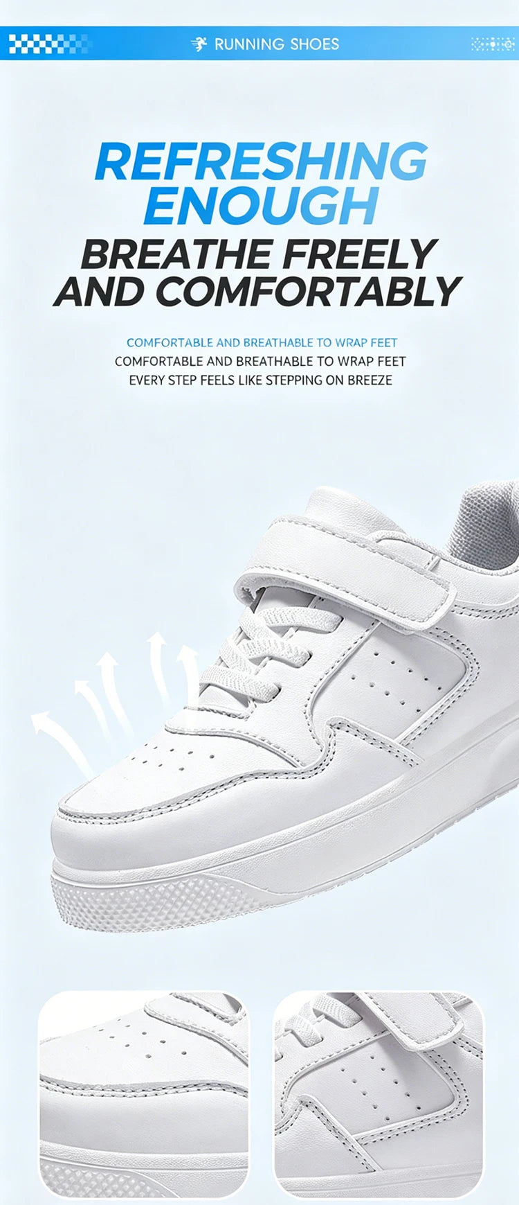 Children's Casual Shoes Student Boys Breathable Comfortable Flat Walking Footwear Fashion Kids Girls Running Sneakers Tenis