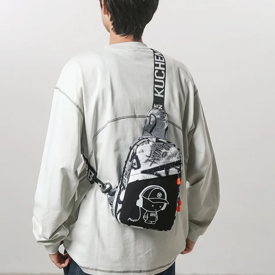 Fashion Luminous Chest Bag Portable Lightweight Daily Outing Commuter Crossbody Bag Unique Design Shoulder Bags