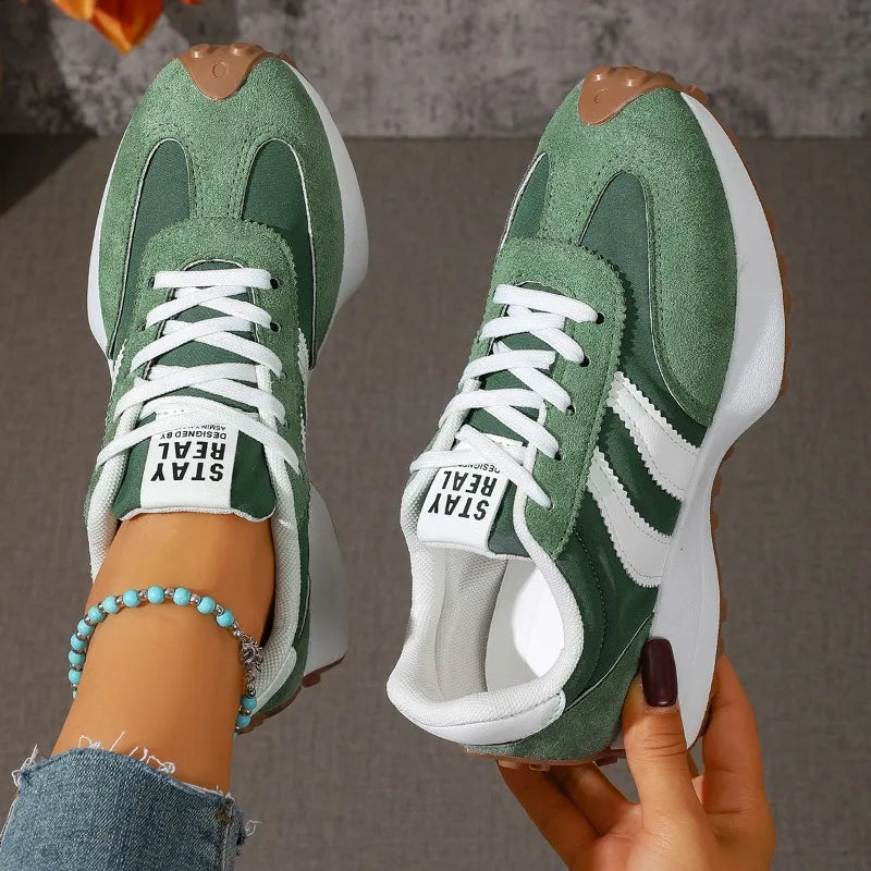 Brand Designer Women's Shoes Autumn New Style Cross-strap Platform Vulcanized Shoes 2026 Outdoor Running Sports Shoes Selling