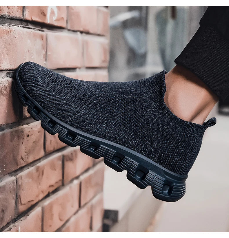 2025 New Men's Casual Sneaker Breathable Ultralight Slip On Shoes Mesh Sock Mouth Jogging Athletic Women Sneakers