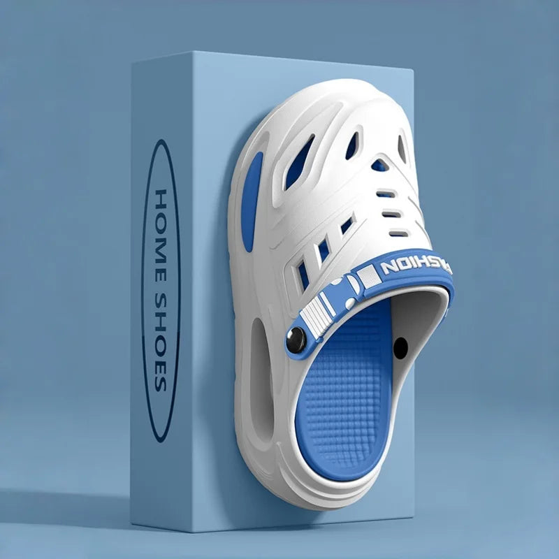 Men’s Arch-Support Sandals, Perforated, for Summer Outdoor Use, Comfortable for Long Hours on Your Feet