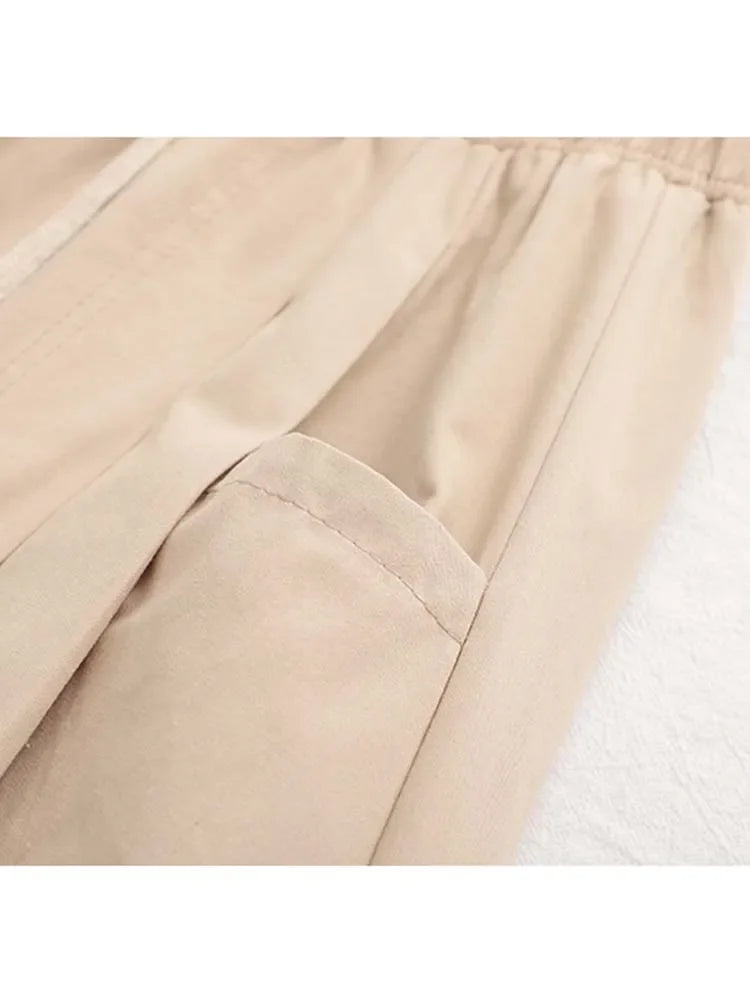 Elegant Vintage Women Skirt Summer Korean Style Solid Elastic High Waist Midi Long Skirt With Belt Female Office Ladies Wear