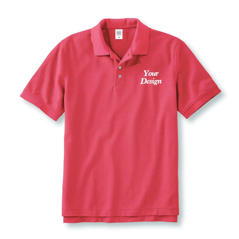Quality Custom Polo 100% Cotton Print Your Brand Design Logo Company Group Team Slogan Text PoloShirt Work Wear Uniform 230gsm