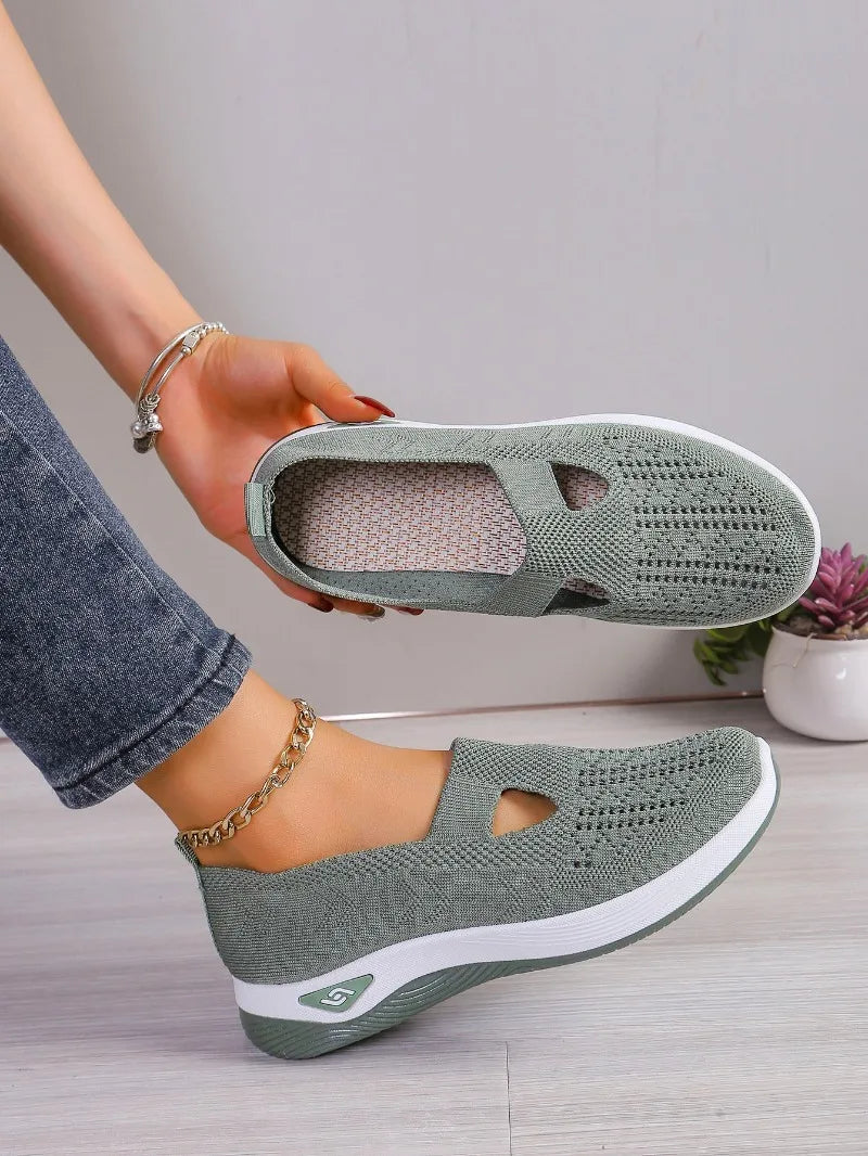 Fashion New Women's Sports Shoes, Fashionable, Breathable, Lightweight, Non-slip, Wear-resistant, Casual Sports Shoes, Flat Shoe